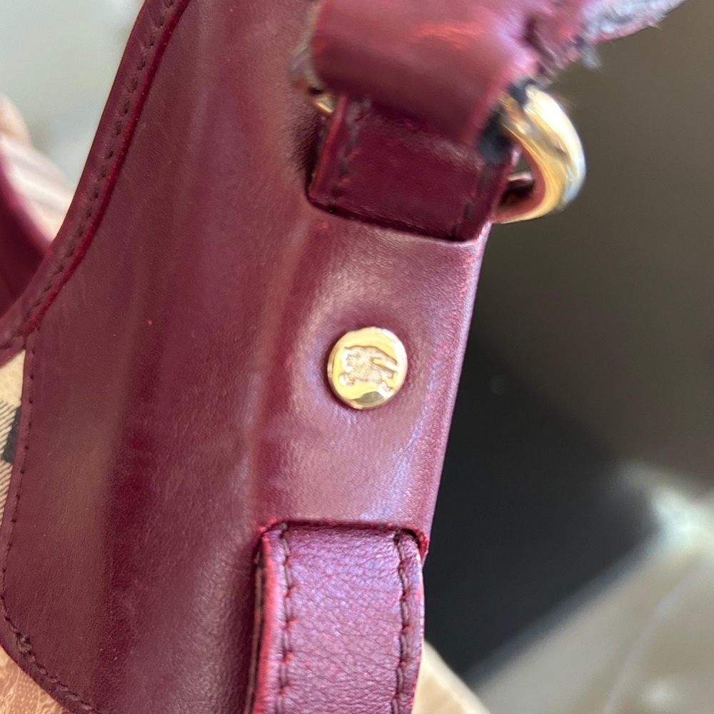 Burberry Burgundy Shoulder Bag